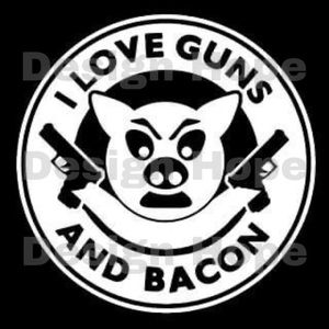 Funny bacon decal 4”